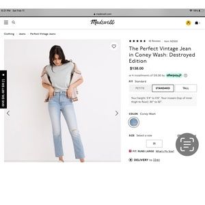 Madewell The Perfect Vintage Jean